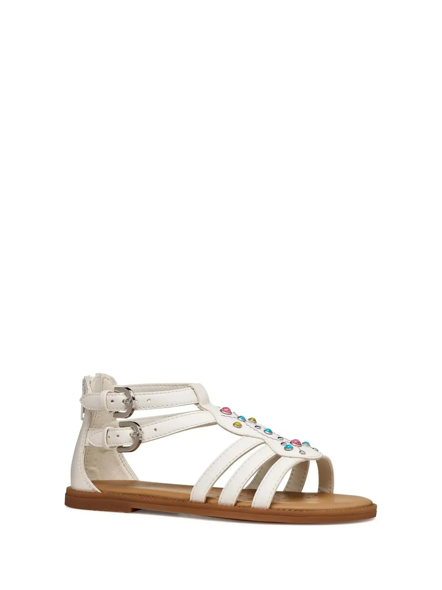 SANDALO RAGAZZA - GEOX BIANCO-MULTI - J6535D 000BC