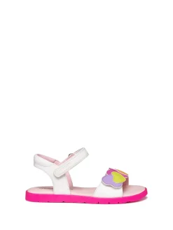 SANDALO RAGAZZA - GEOX BIANCO-MULTI - J65P1D 000BC
