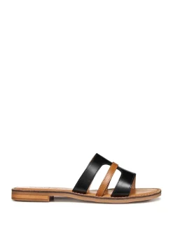 SCALZATO DONNA - GEOX NERO-CAMEL - D65YMP 0001J