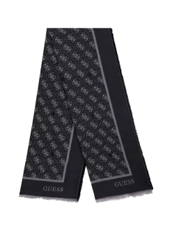 SCIARPA DONNA - GUESS NERO - AW5529 VIS03