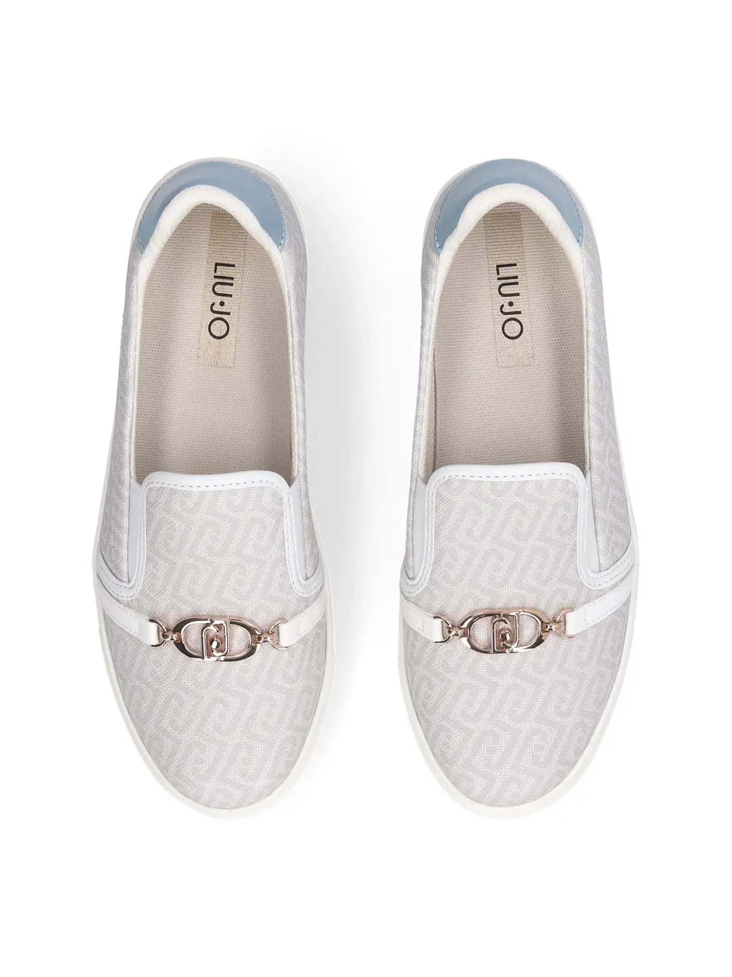 SLIP ON DONNA - LIU-JO BIANCO-AZZURRO - BA6061EX339