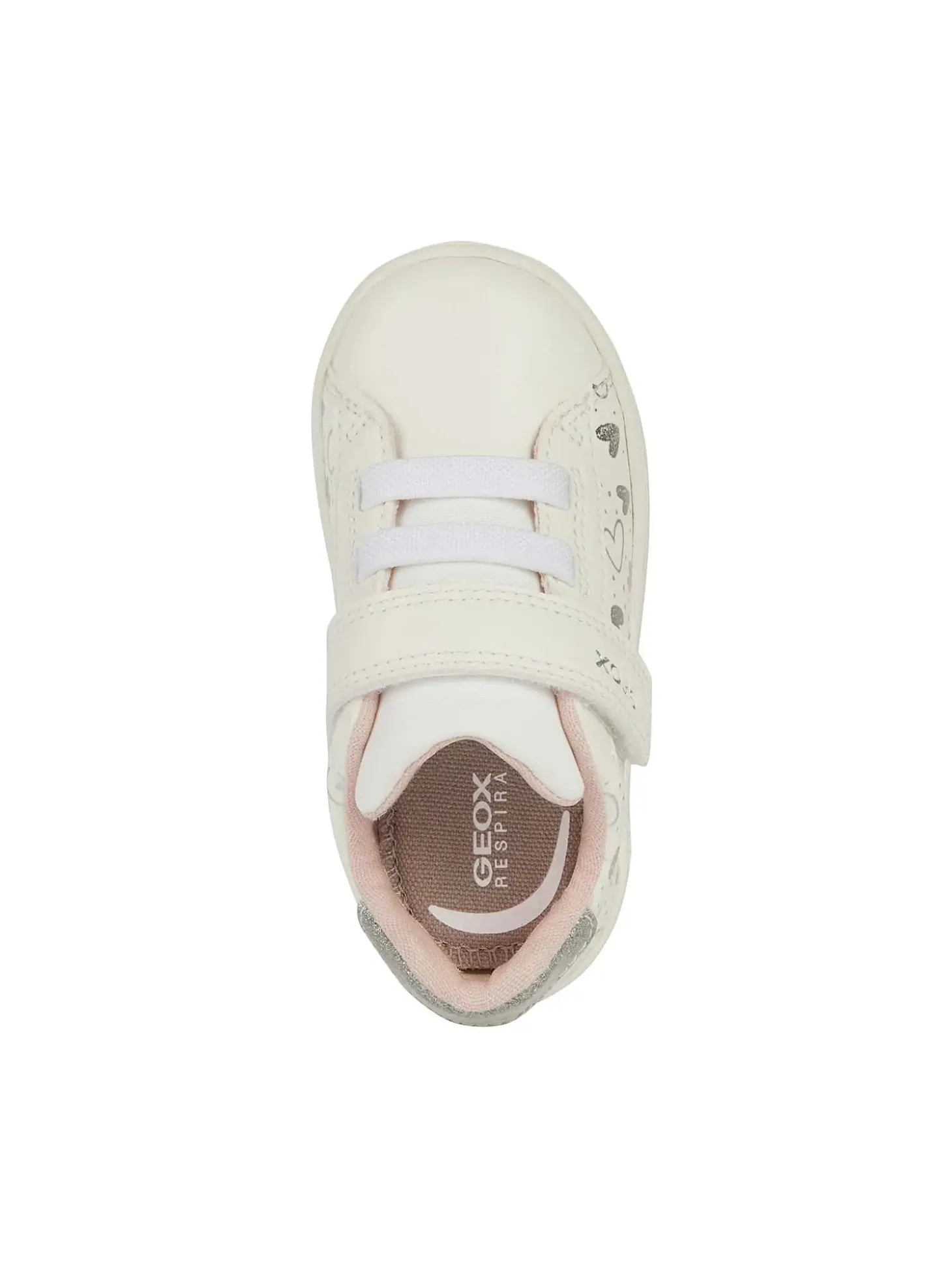 SNEAKERS BAMBINA - GEOX BIANCO-ARGENTO - B455MA 0BCKC