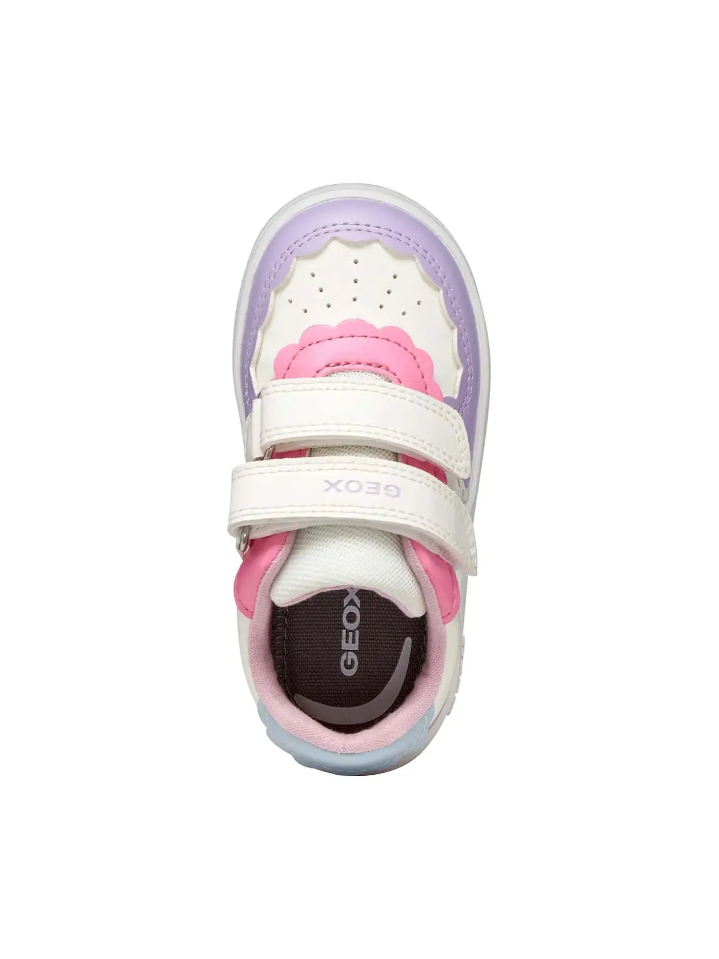 SNEAKERS BAMBINA - GEOX BIANCO-LILLA - B555MA 000BC