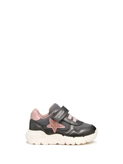 SNEAKERS BAMBINA - GEOX GRIGIO-ROSA - B566NB 0AJAS
