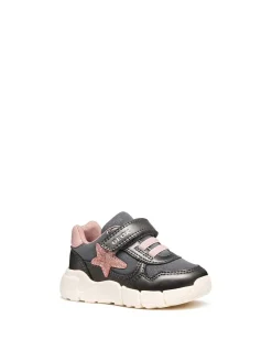 SNEAKERS BAMBINA - GEOX GRIGIO-ROSA - B566NB 0AJAS