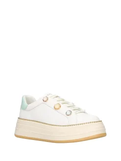 SNEAKERS DONNA - APE PAZZA BIANCO-VERDE - S6LIFTY24/LEA