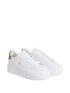 SNEAKERS DONNA - CALVIN KLEIN BIANCO-NERO - YW0YW01928