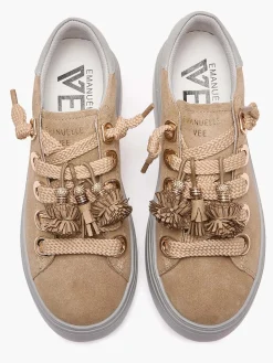 SNEAKERS DONNA - EMANUELLE VEE BEIGE - 462P-100-12-P011