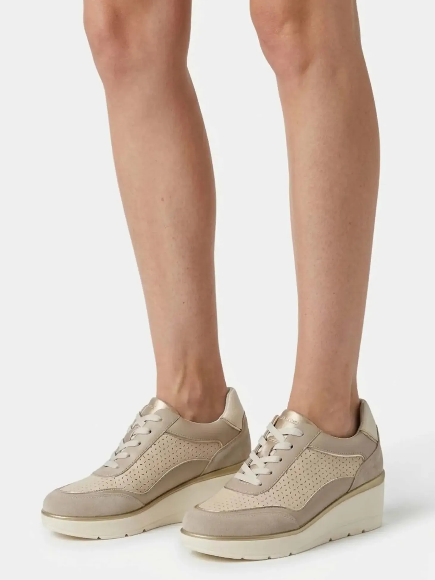 SNEAKERS DONNA - GEOX BEIGE-TAUPE - D55RAB 05422