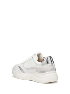 SNEAKERS DONNA - GEOX BIANCO-ARGENTO - D56YNE 0BCBN