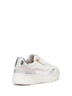 SNEAKERS DONNA - GEOX BIANCO-ARGENTO - D56YNE 0BCBN