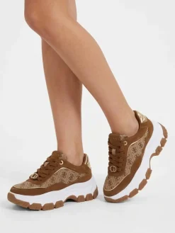 SNEAKERS DONNA - GUESS BEIGE-MARRONE - FLPBT3 FAL12