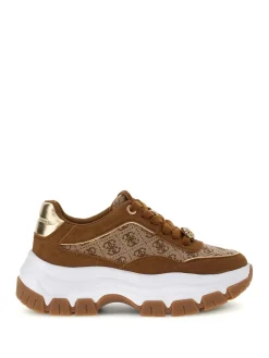 SNEAKERS DONNA - GUESS BEIGE-MARRONE - FLPBT3 FAL12