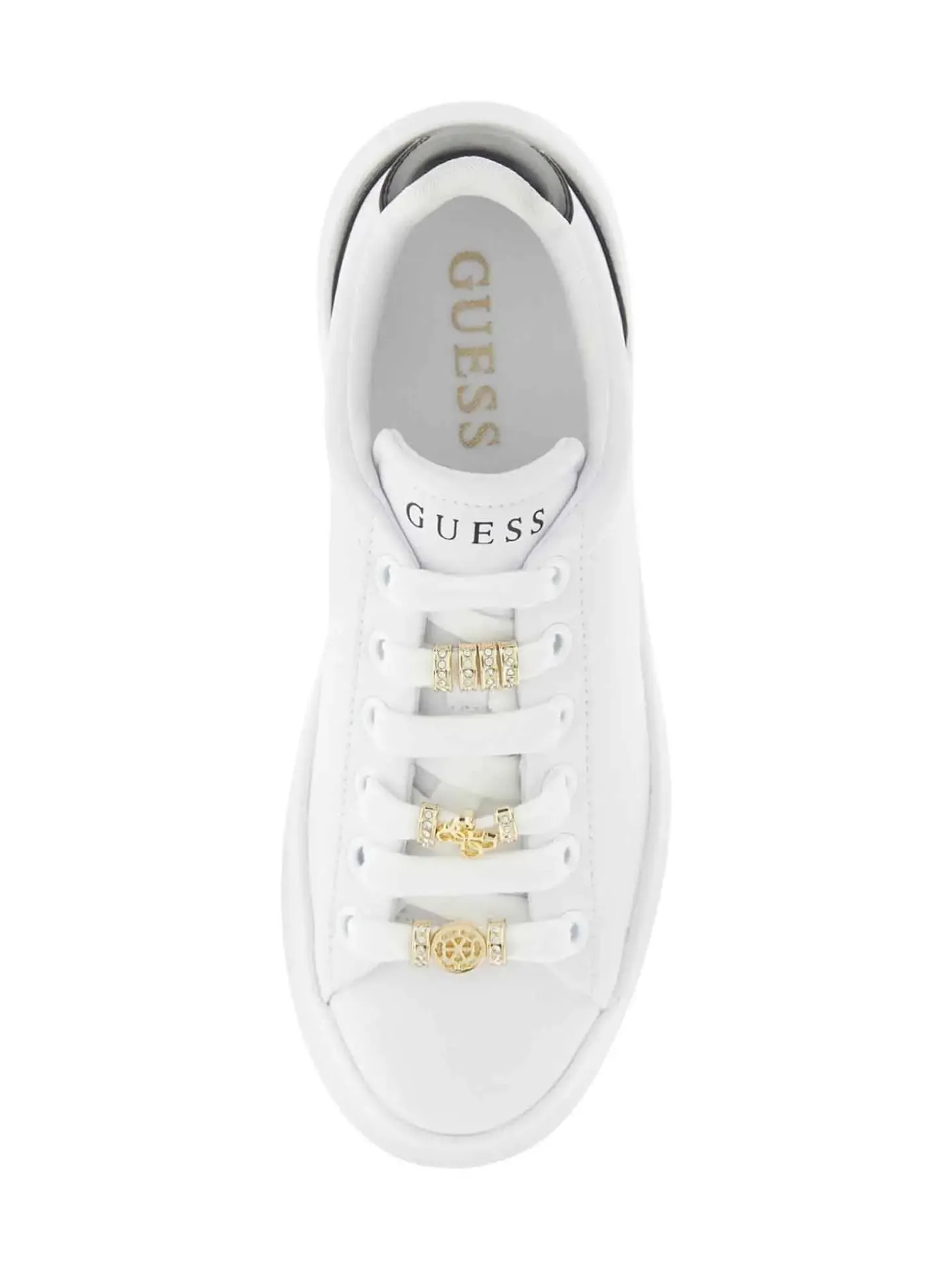 SNEAKERS DONNA - GUESS BIANCO-NERO - FLJFIO ELE12