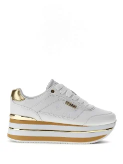 SNEAKERS DONNA - GUESS BIANCO-PLATINO - FLJHN4 ELE12