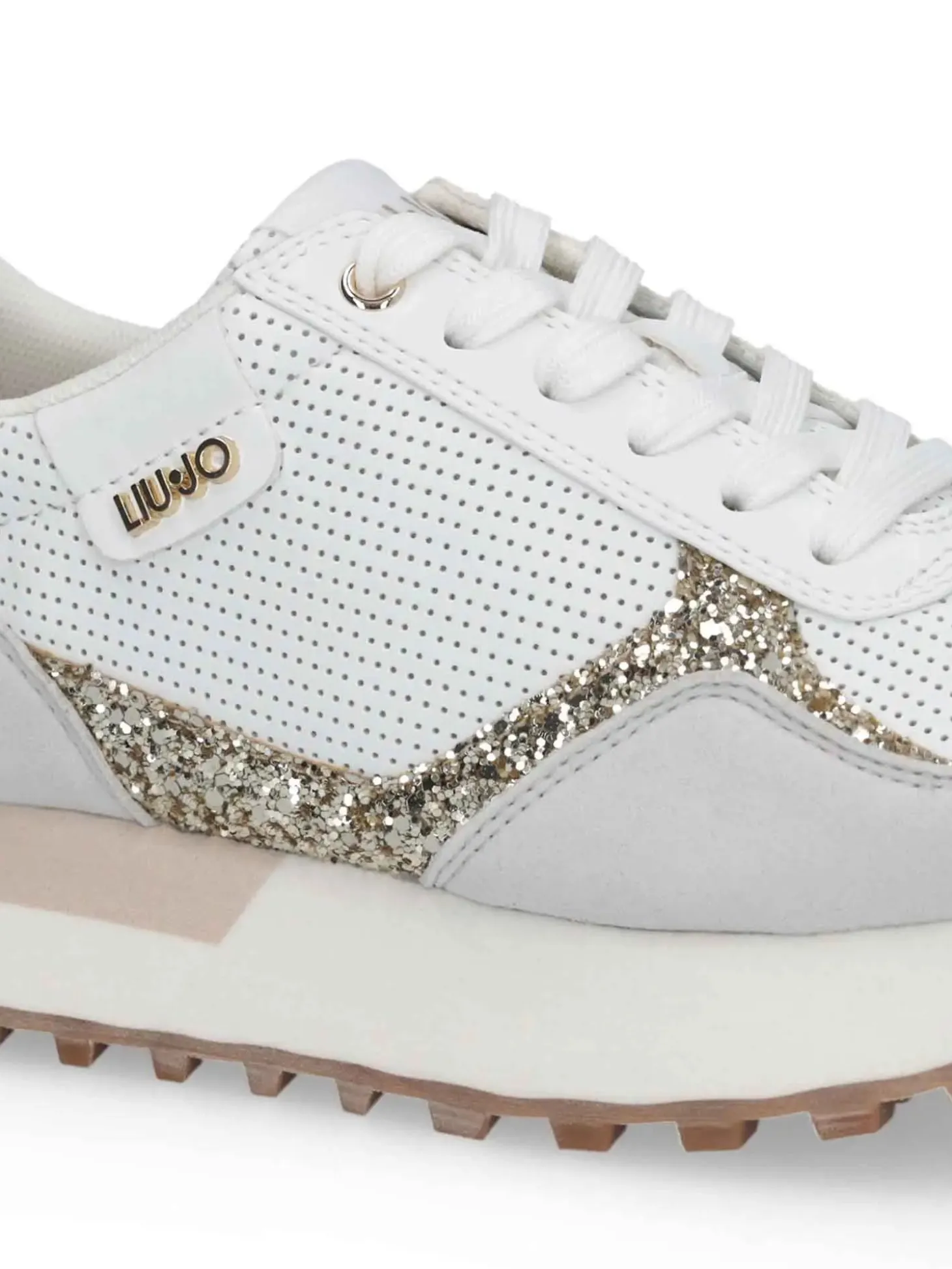 SNEAKERS DONNA - LIU-JO BIANCO-ORO - BA6065TX524