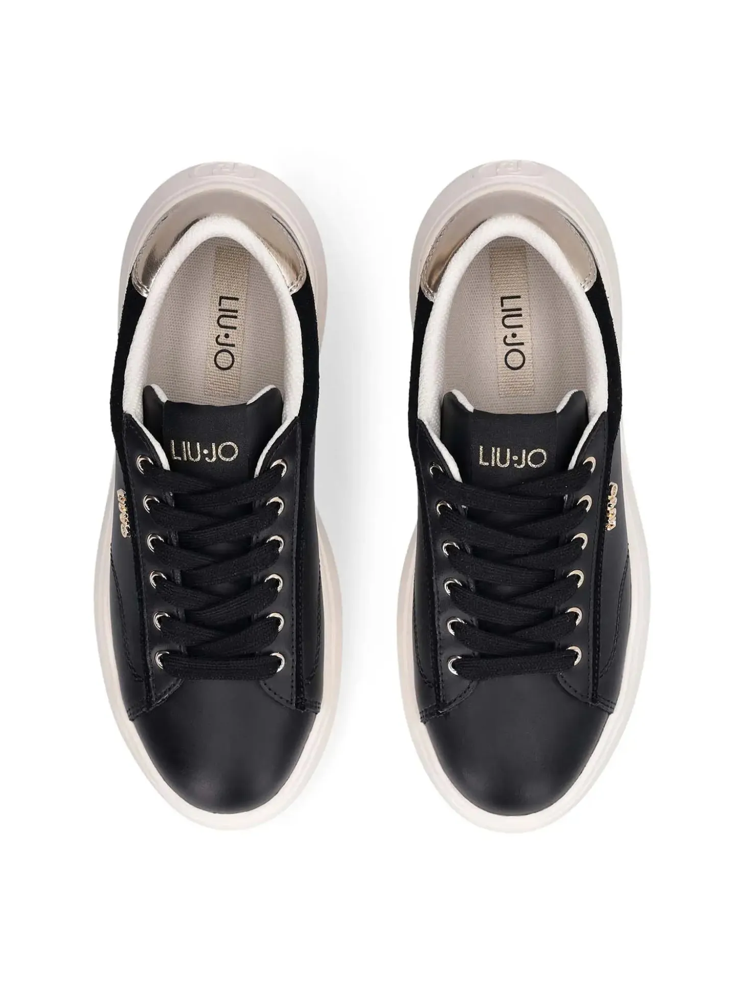 SNEAKERS DONNA - LIU-JO NERO-ORO - BA6069P0304
