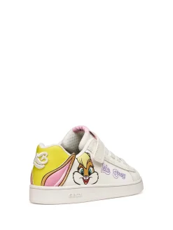 SNEAKERS RAGAZZA - GEOX BIANCO-GIALLO - J65LRH 05411