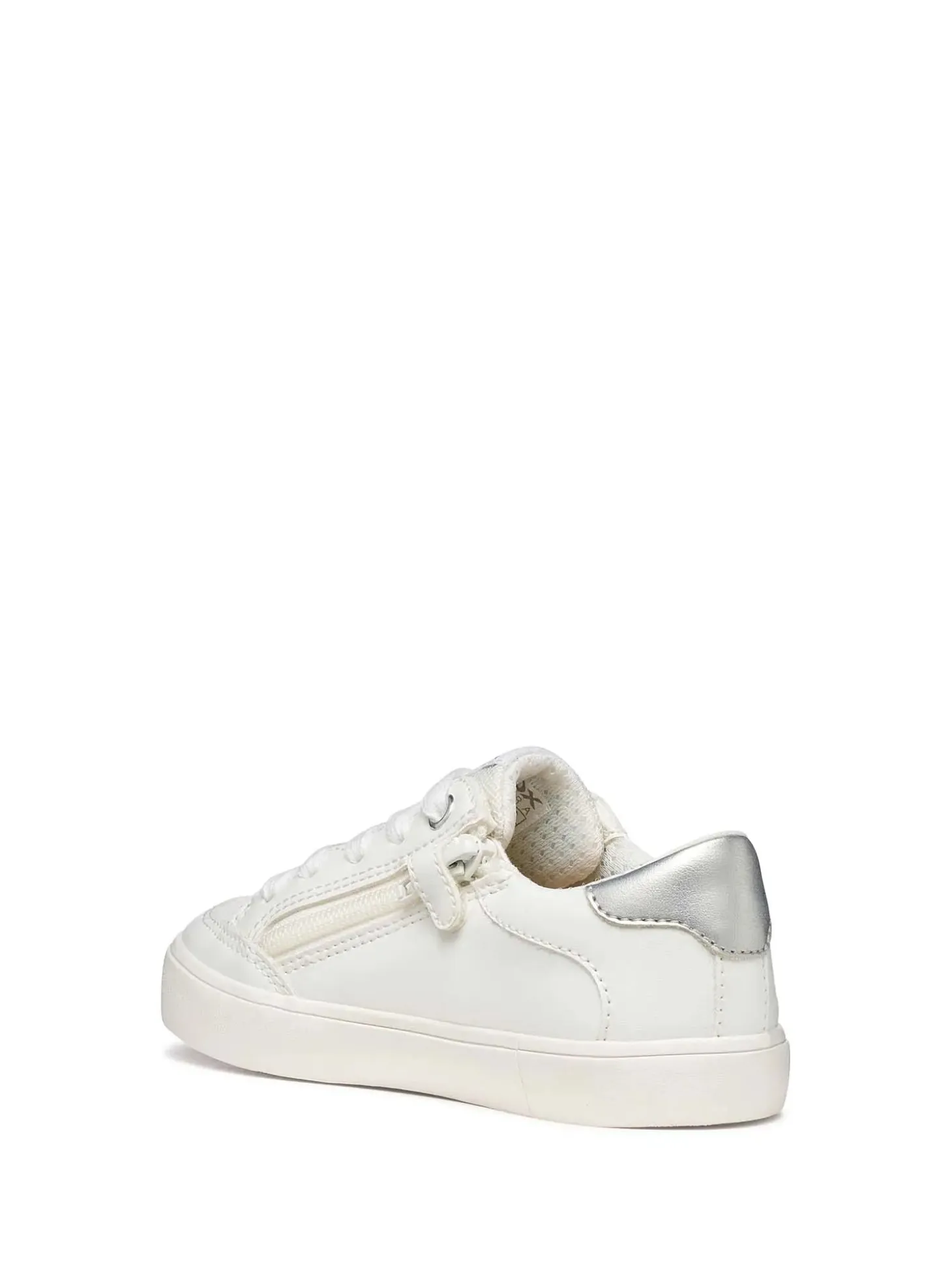 SNEAKERS RAGAZZA - GEOX BIANCO-ARGENTO - J654NB 0BCEW