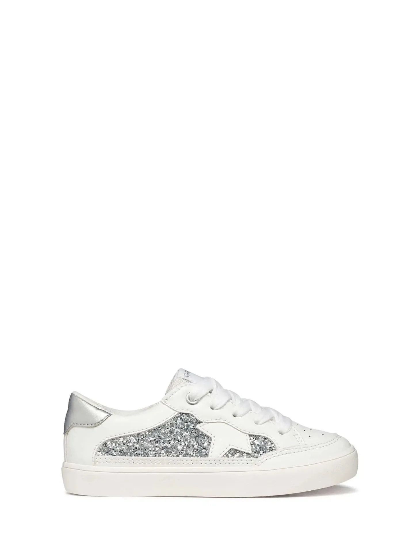 SNEAKERS RAGAZZA - GEOX BIANCO-ARGENTO - J654NB 0BCEW