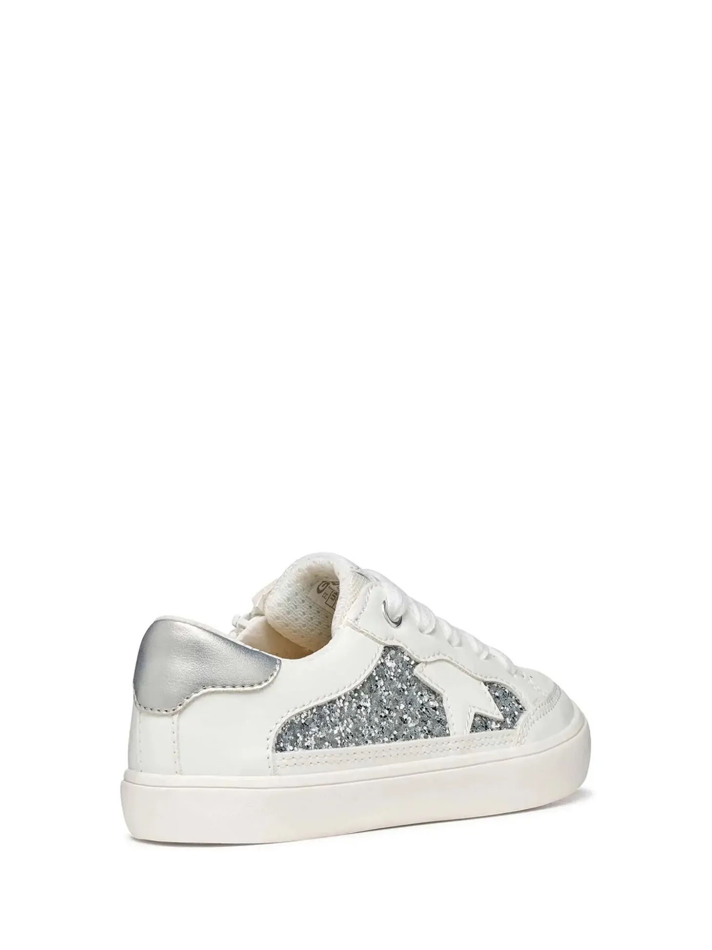 SNEAKERS RAGAZZA - GEOX BIANCO-ARGENTO - J654NB 0BCEW