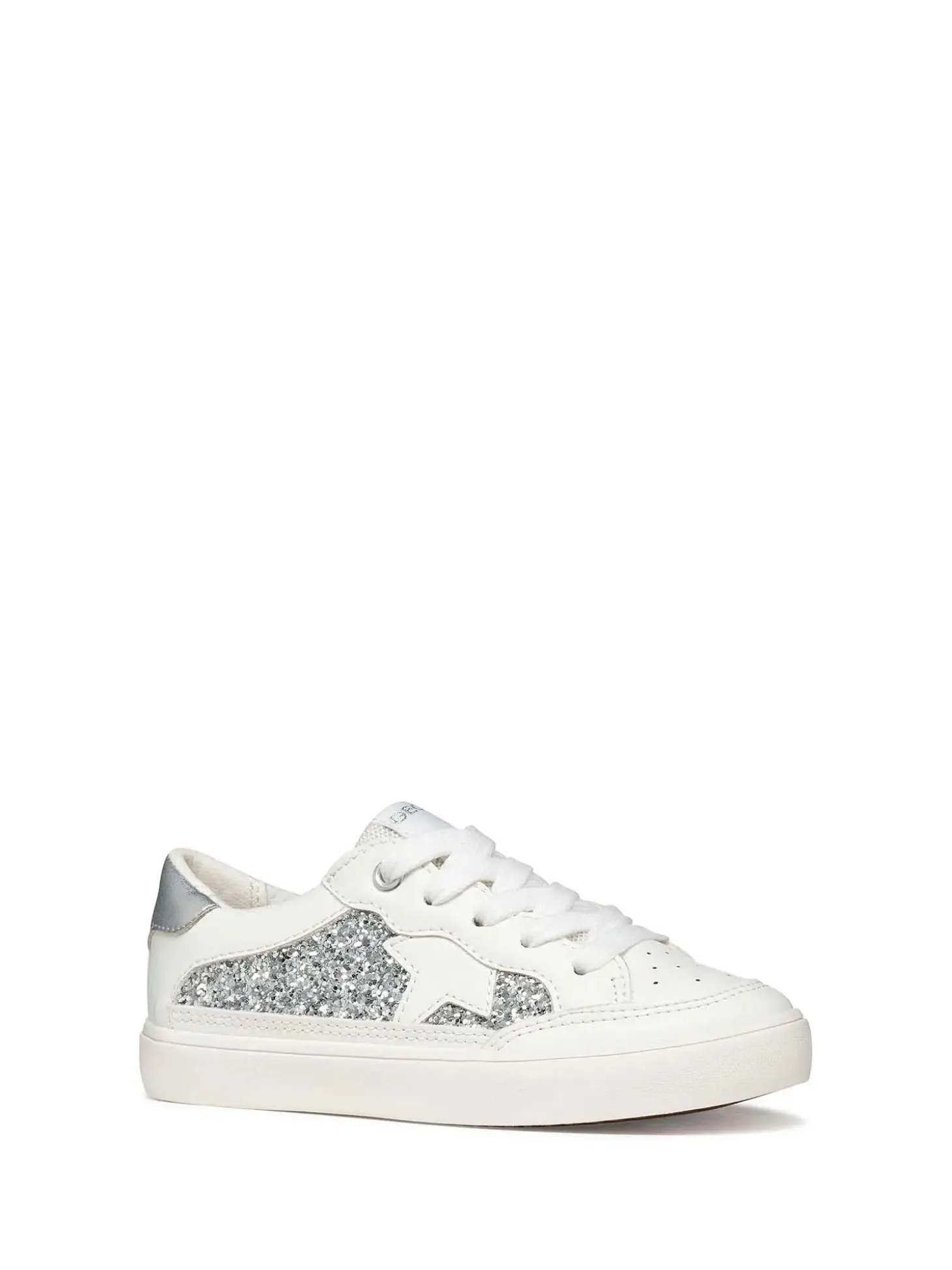 SNEAKERS RAGAZZA - GEOX BIANCO-ARGENTO - J654NB 0BCEW