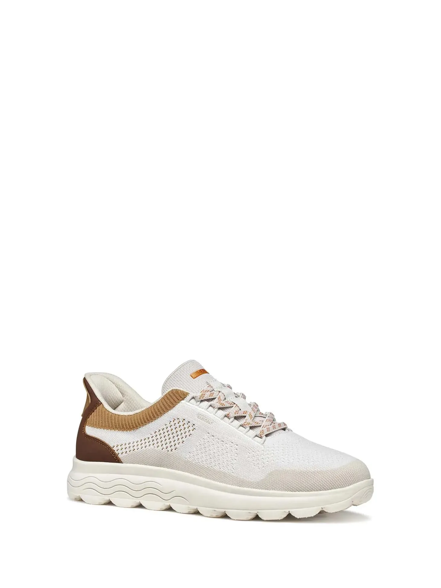 SNEAKERS UOMO - GEOX BIANCO-MARRONE - U65MPE 06KEK