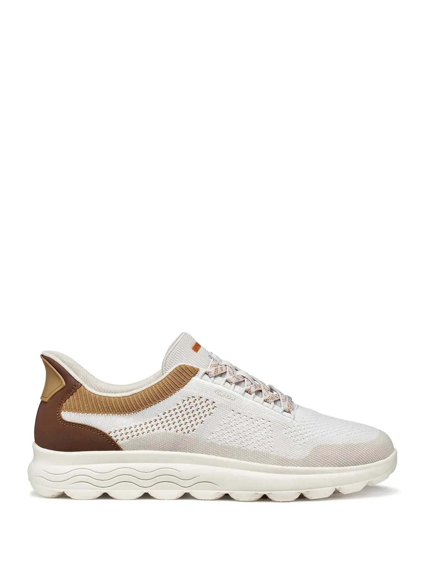 SNEAKERS UOMO - GEOX BIANCO-MARRONE - U65MPE 06KEK