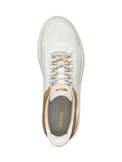 SNEAKERS UOMO - GEOX BIANCO-MARRONE - U65MPE 06KEK