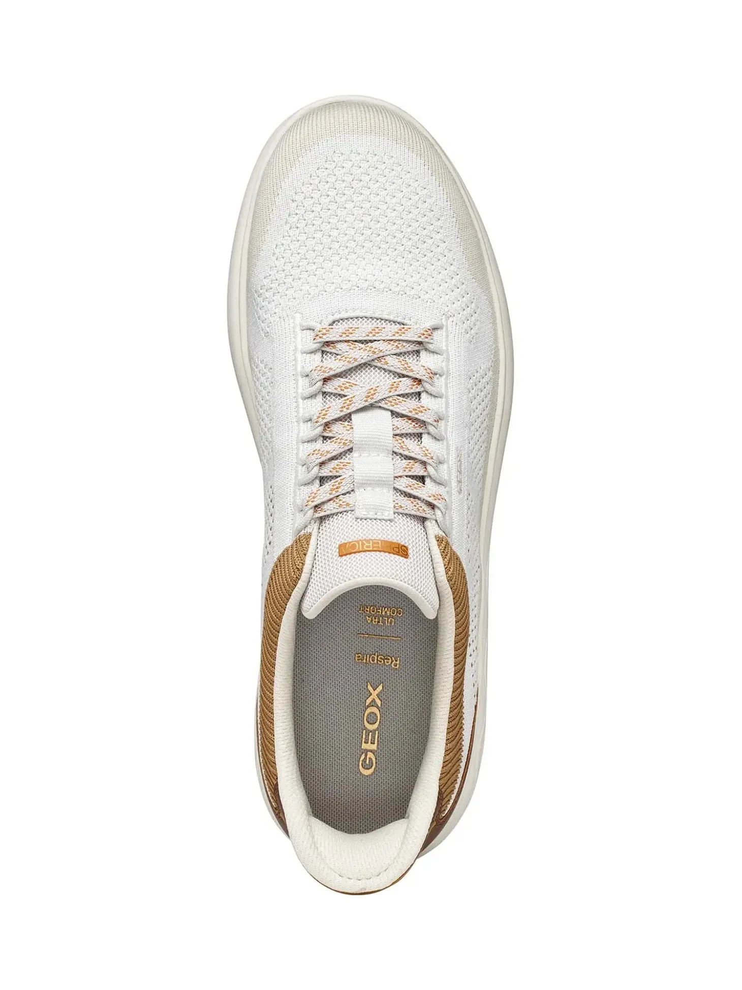SNEAKERS UOMO - GEOX BIANCO-MARRONE - U65MPE 06KEK