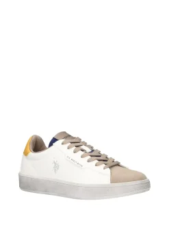 SNEAKERS UOMO - US POLO ASSN. BIANCO-GIALLO - BRAYAN001M/6Y1