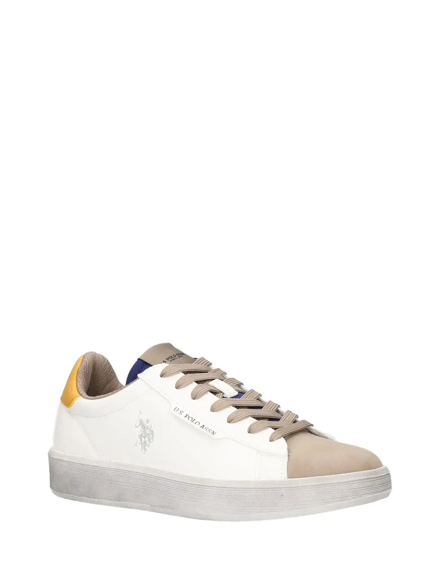 SNEAKERS UOMO - US POLO ASSN. BIANCO-GIALLO - BRAYAN001M/6Y1