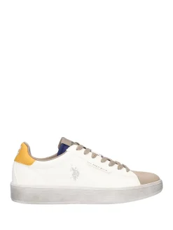 SNEAKERS UOMO - US POLO ASSN. BIANCO-GIALLO - BRAYAN001M/6Y1