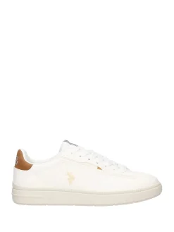 SNEAKERS UOMO - US POLO ASSN. BIANCO-CUOIO - ARIS001M/6YM1