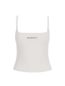TOP DONNA - GUESS ATHLEISURE BIANCO - V5GP22 J1314
