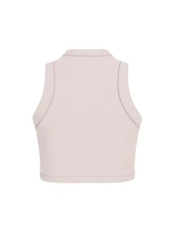 TOP DONNA - GUESS ATHLEISURE BIANCO SPORCO - V3GP19 K8RT2