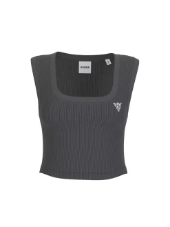 TOP DONNA - GUESS ATHLEISURE NERO - V6GP07 K2987