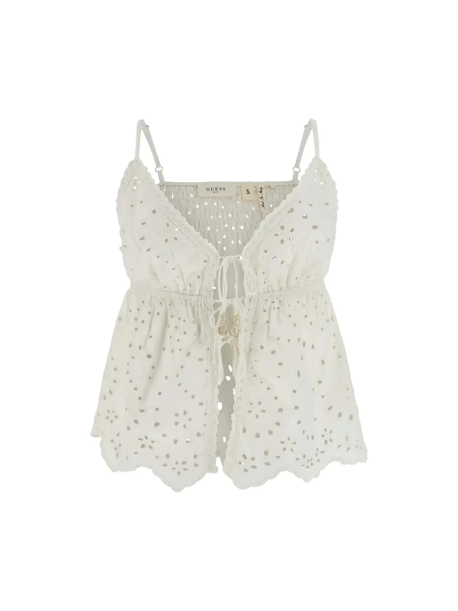 TOP DONNA - GUESS UNDERWEAR CREMA - E6GH04 WP320
