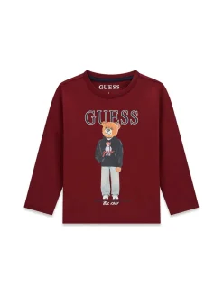 T-SHIRT BAMBINO - GUESS KIDS BORDEAUX - N6YI06 K3794