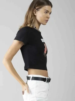 T-SHIRT DONNA - DENNY ROSE NERO - 611DD64016