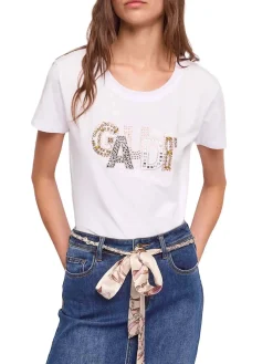 T-SHIRT DONNA - GAUDI JEANS BIANCO - 611BD64077