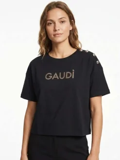 T-SHIRT DONNA - GAUDI JEANS NERO - 611BD64028