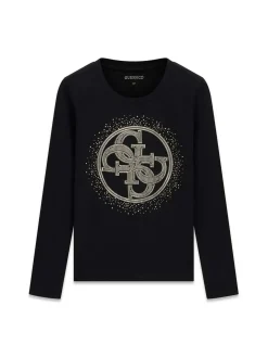 T-SHIRT DONNA - GUESS APPAREL NERO - W6BI58 K7388