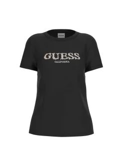 T-SHIRT DONNA - GUESS ATHLEISURE NERO - V6RI11 J1314