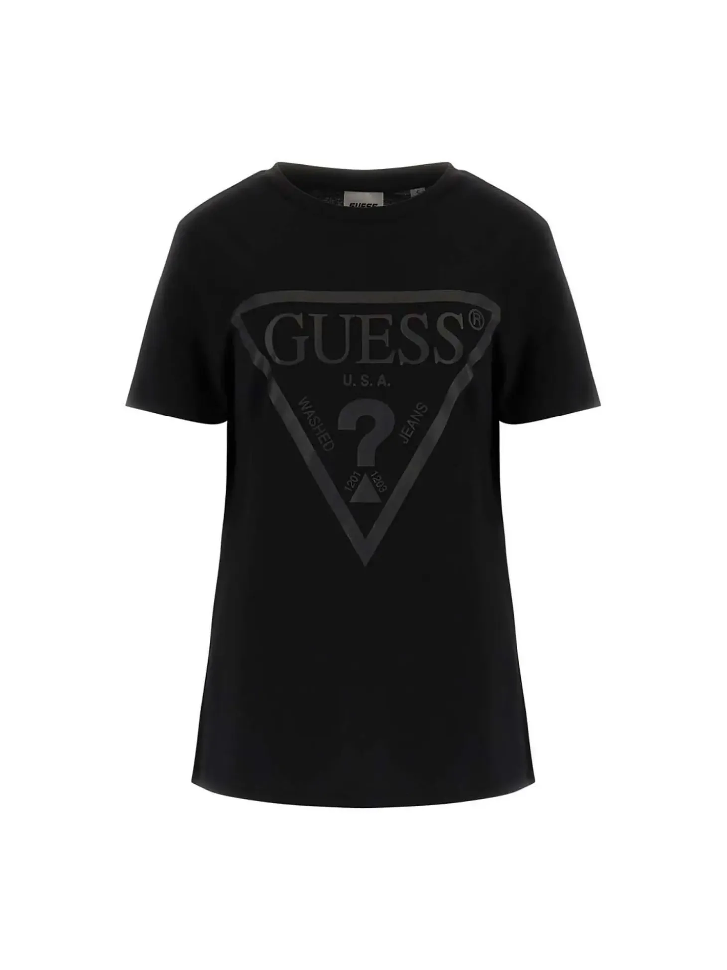 T-SHIRT DONNA - GUESS ATHLEISURE NERO - V2YI07 K8HM0