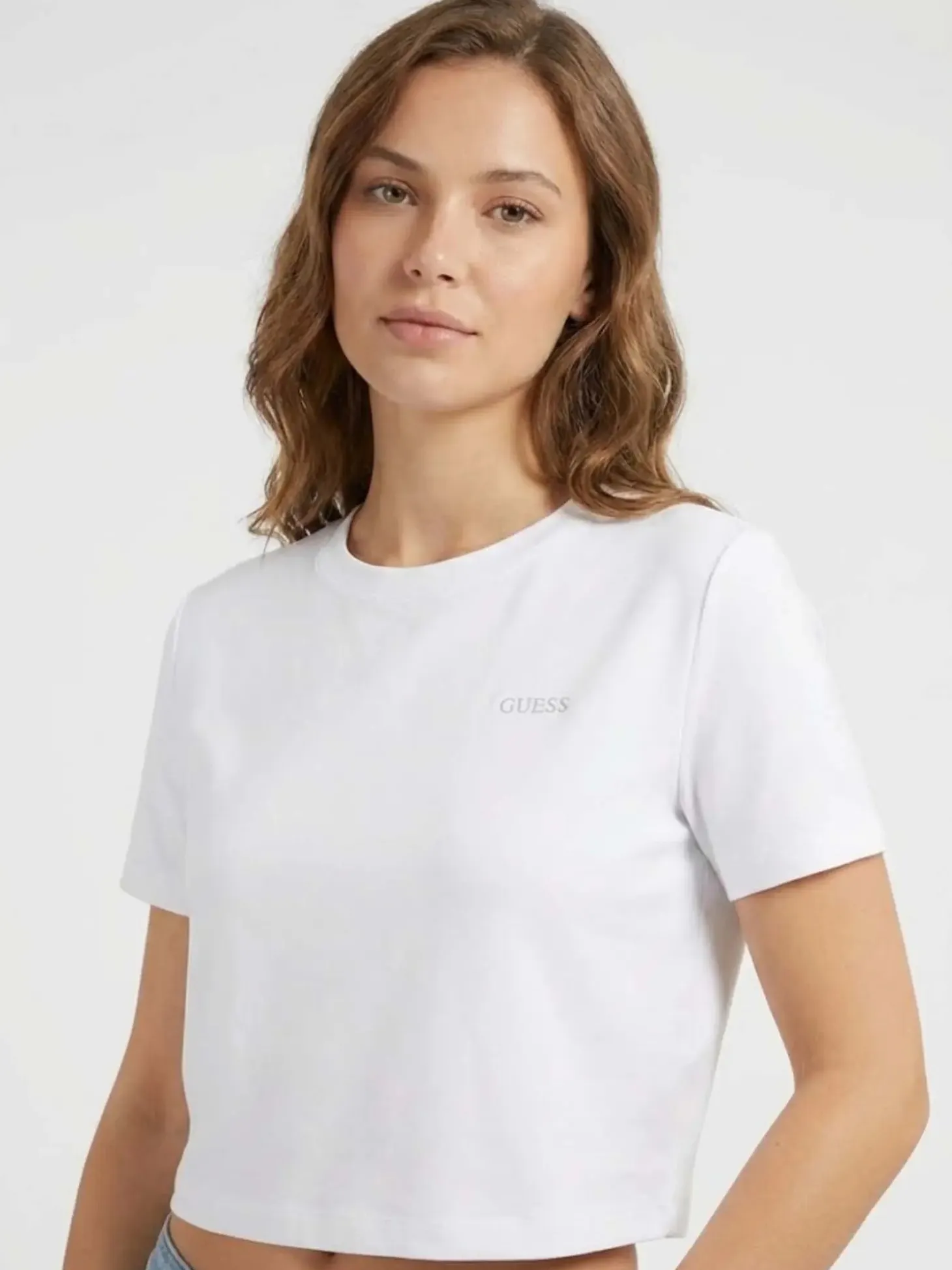 T-SHIRT DONNA - GUESS ATHLEISURE BIANCO - V6GI17 K2984
