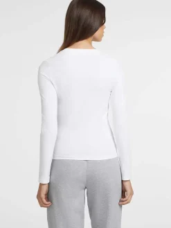 T-SHIRT DONNA - GUESS JEANS BIANCO - W4YI22 J1314