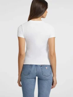 T-SHIRT DONNA - GUESS JEANS BIANCO - W4YI01 J1314