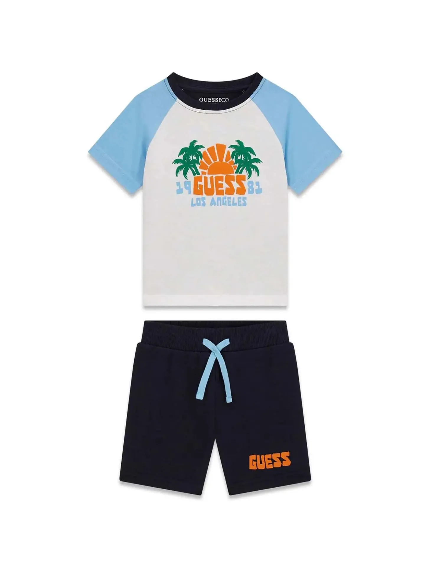 TUTA BAMBINO - GUESS KIDS BLU-BIANCO - N6GG03 K8HM4